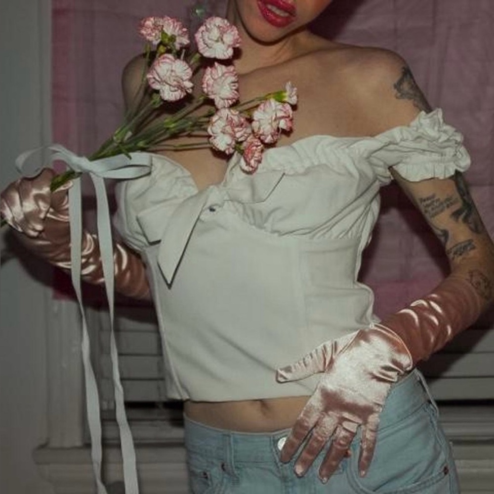 I.AM.GIA White Off-Shoulder Blouse